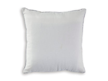 Solid white square throw pillow with piped seam