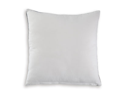 White square throw pillow with smooth fabric and stitched edges