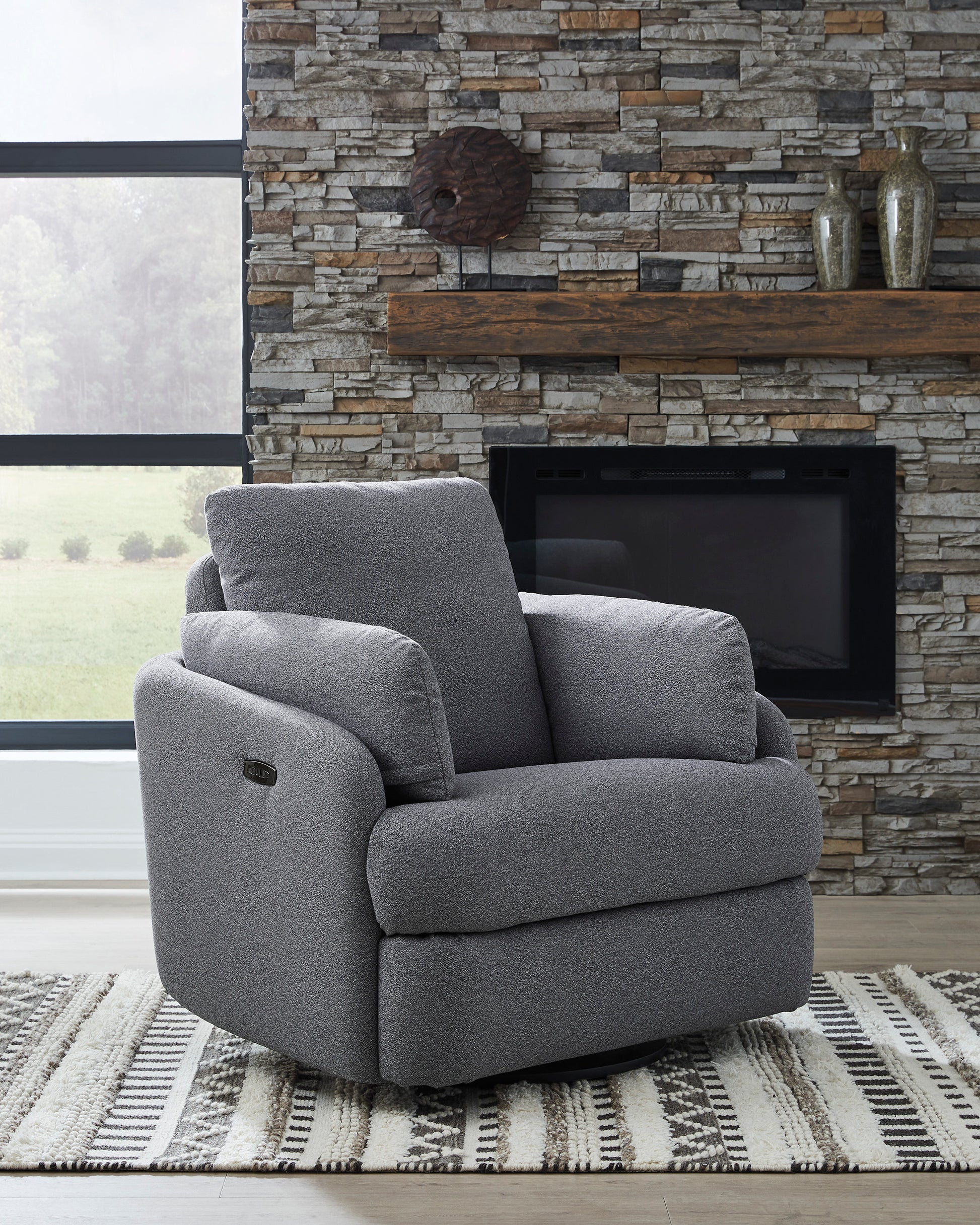 Alainmont Next-Gen Nuvella Swivel Power Recliner