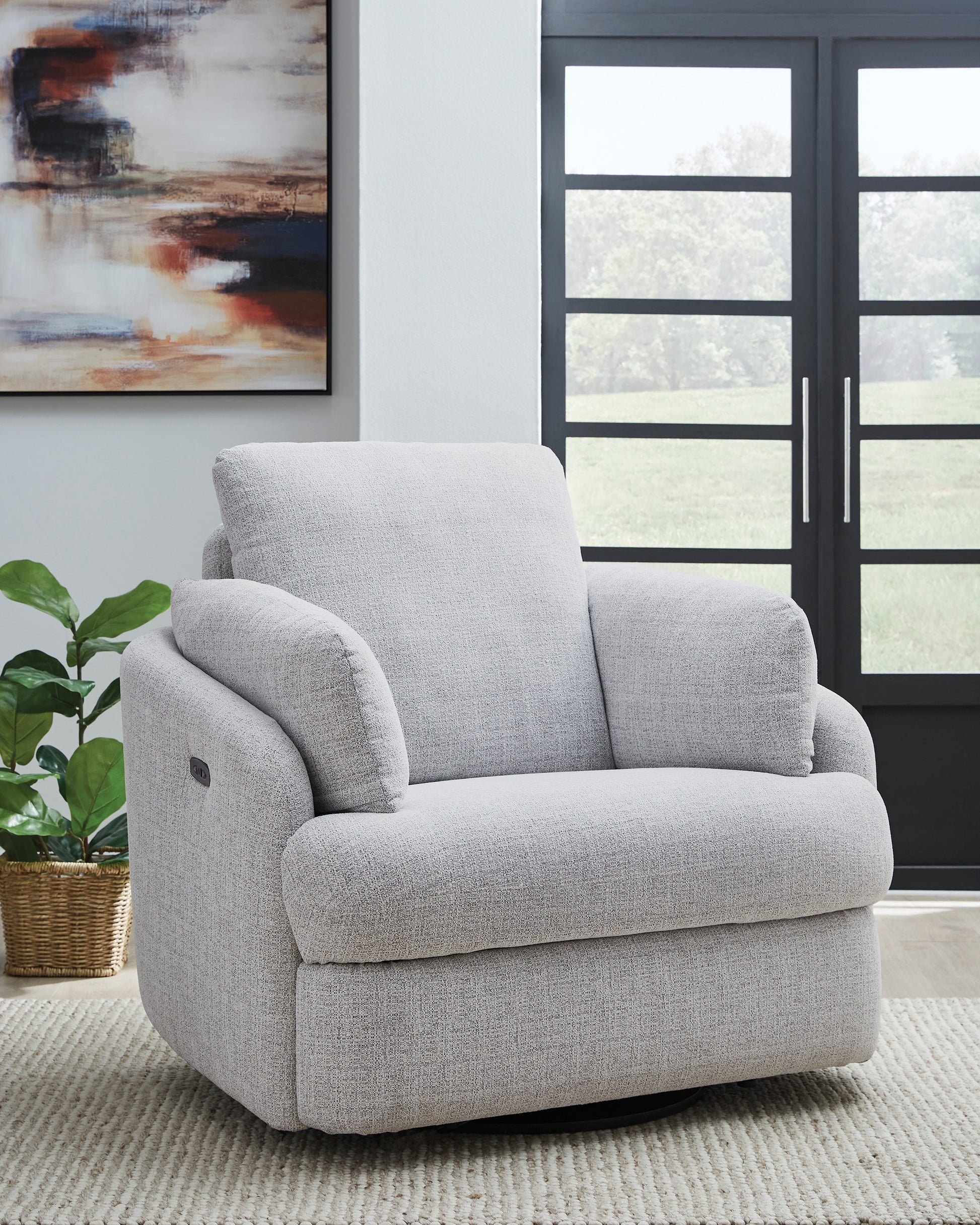 Alainmont Next-Gen Nuvella Swivel Power Recliner