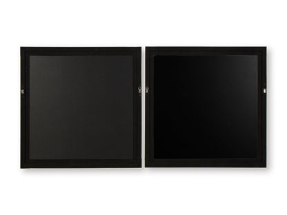 Set of 2 square wall art frames with dark back panels