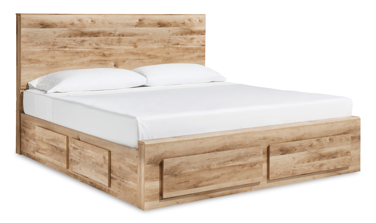 Hyanna King Panel Storage Bed with 2 Under Bed Storage Drawers