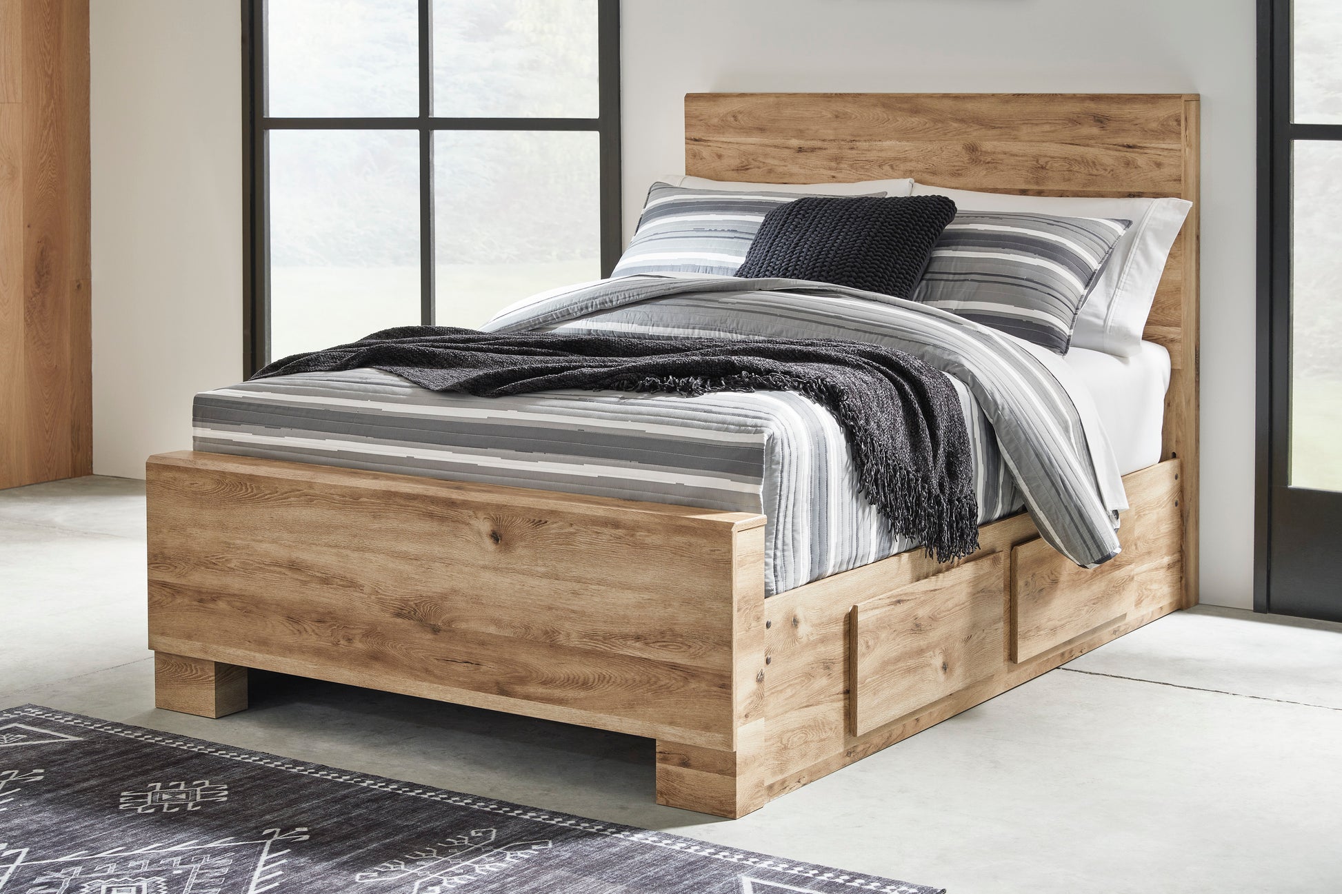 Hyanna Panel Bed with 2 Side Storage