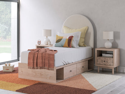 Shapella Upholstered Panel Bed with Storage
