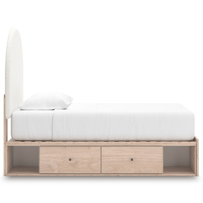 Shapella Upholstered Panel Bed with Storage