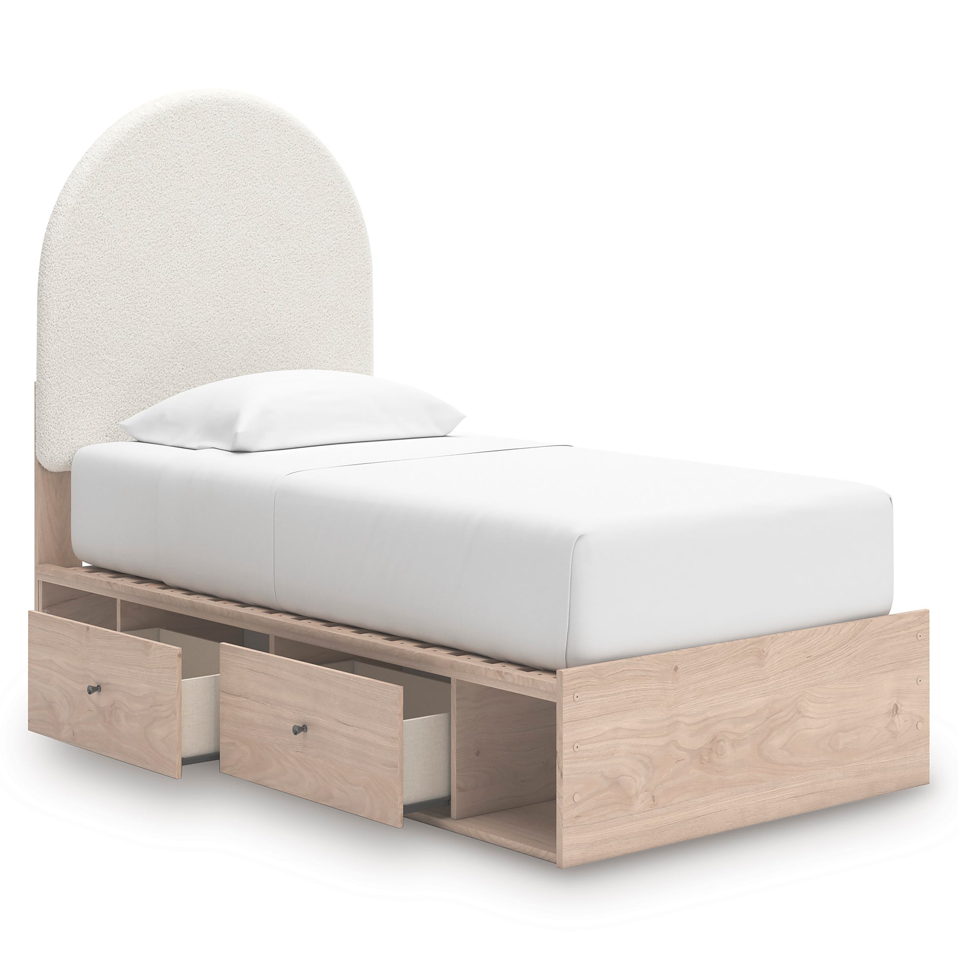 Shapella Upholstered Panel Bed with Double Storage