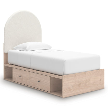 Shapella Upholstered Panel Bed with Double Storage