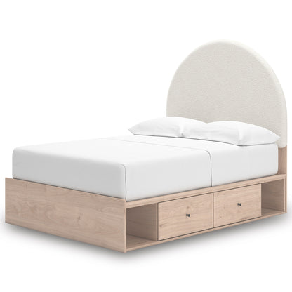 Shapella Upholstered Panel Bed with Double Storage