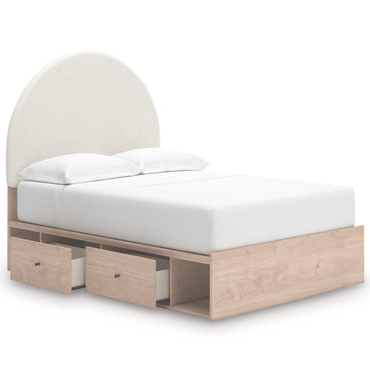 Shapella Upholstered Panel Bed with Double Storage