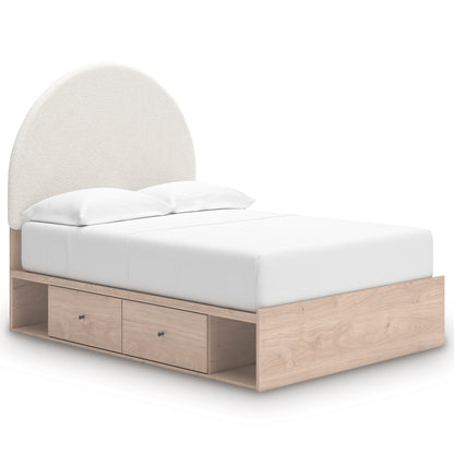 Shapella Upholstered Panel Bed with Double Storage