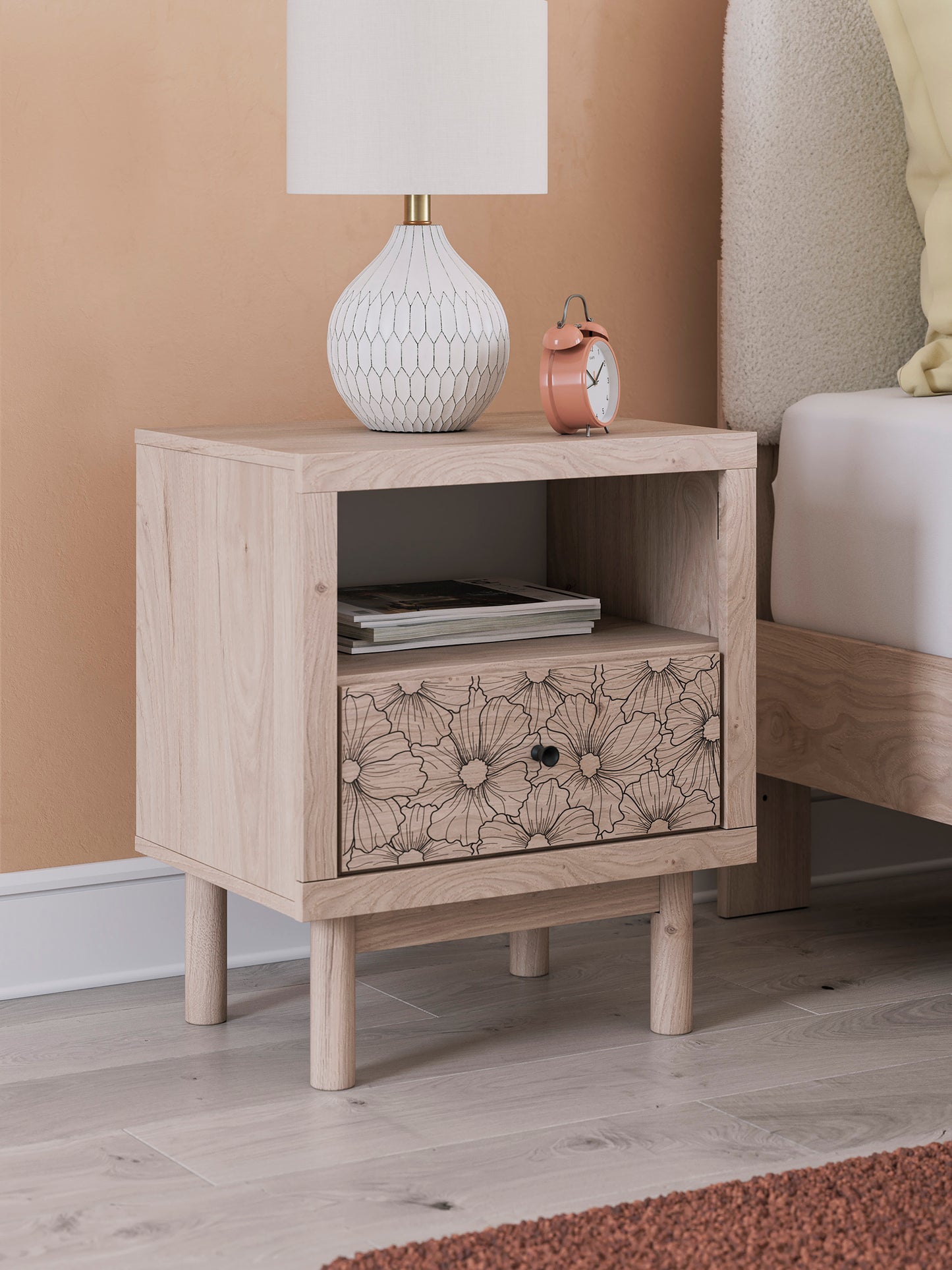 Shapella One Drawer Night Stand