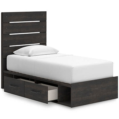 Delmorta Panel Bed with Double Storage