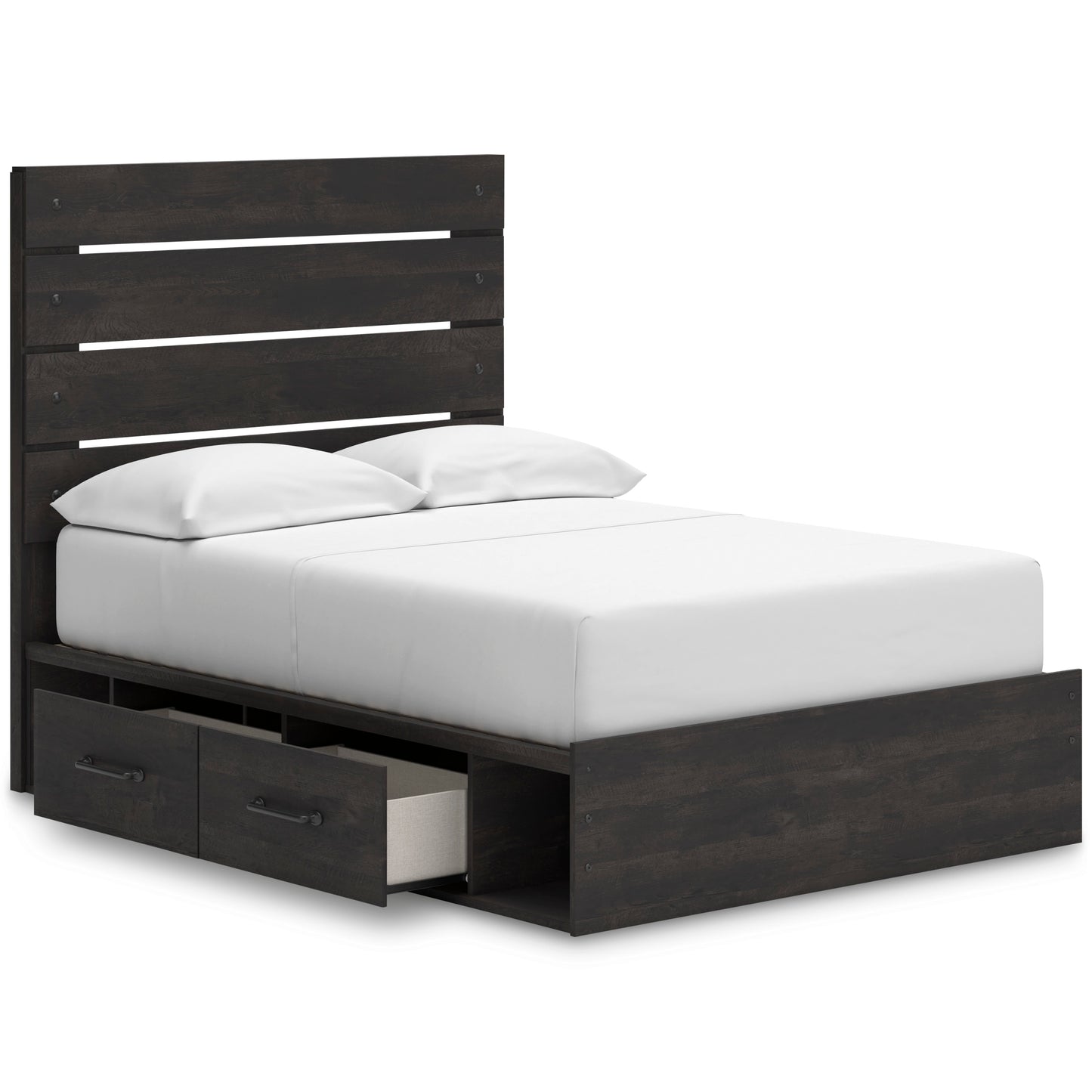 Delmorta Panel Bed with Double Storage