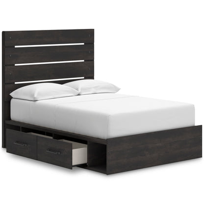Delmorta Panel Bed with Double Storage