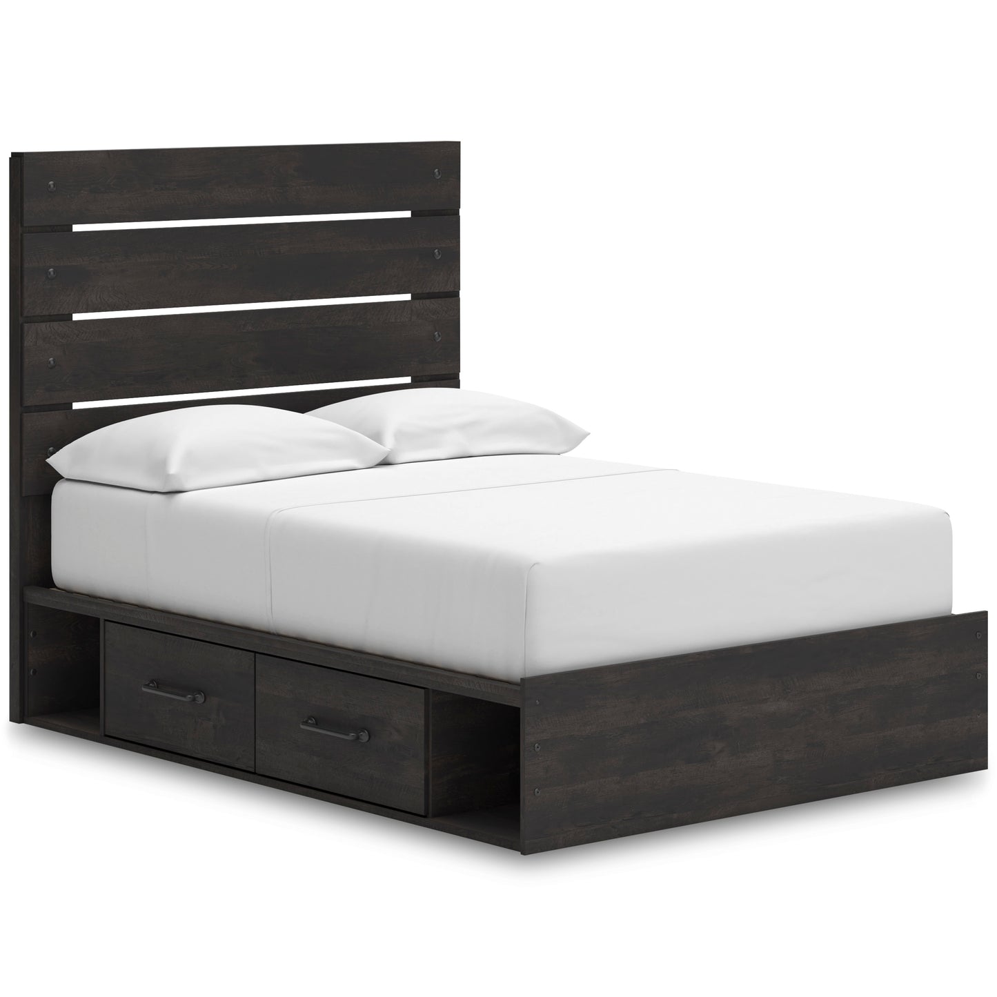 Delmorta Panel Bed with Double Storage