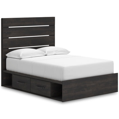 Delmorta Panel Bed with Double Storage