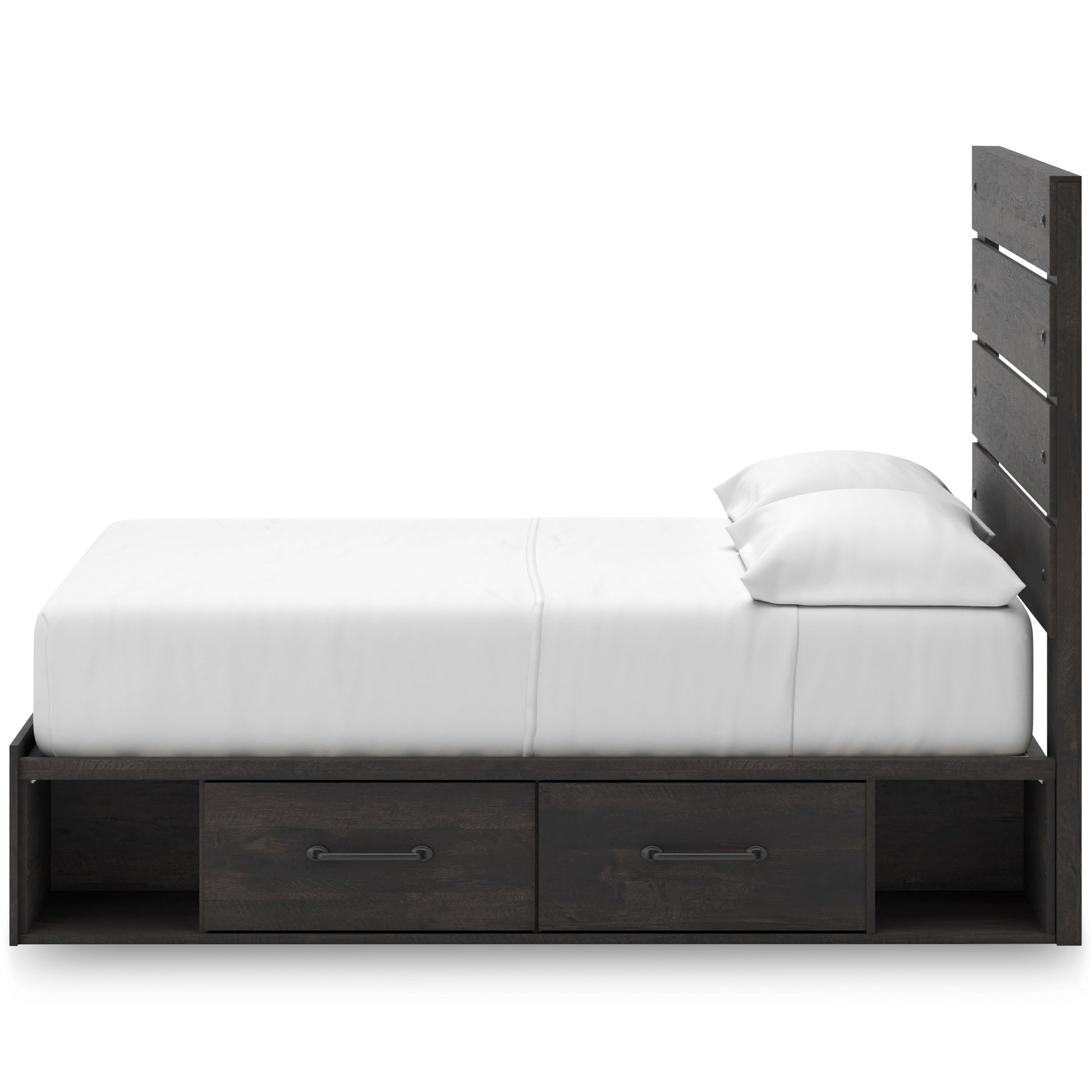Delmorta Panel Bed with Double Storage
