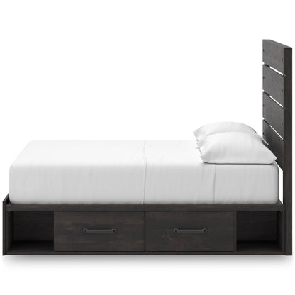 Delmorta Panel Bed with Double Storage