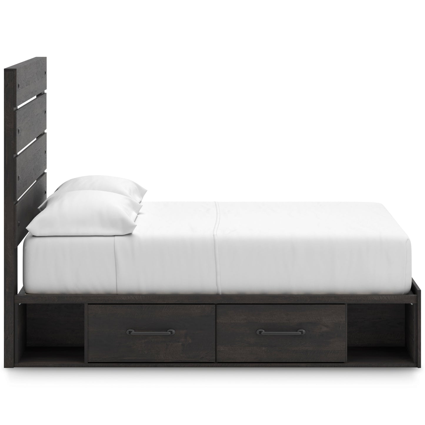 Delmorta Panel Bed with Double Storage