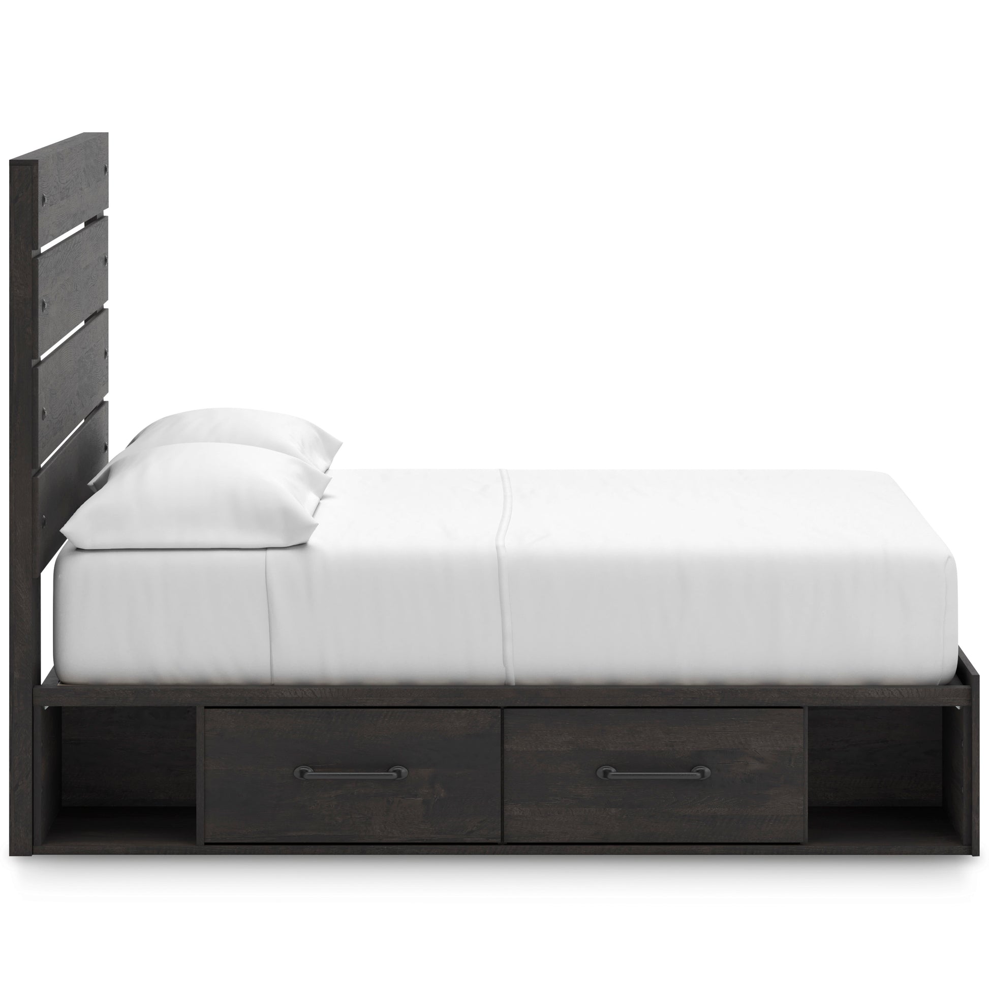 Delmorta Panel Bed with Double Storage