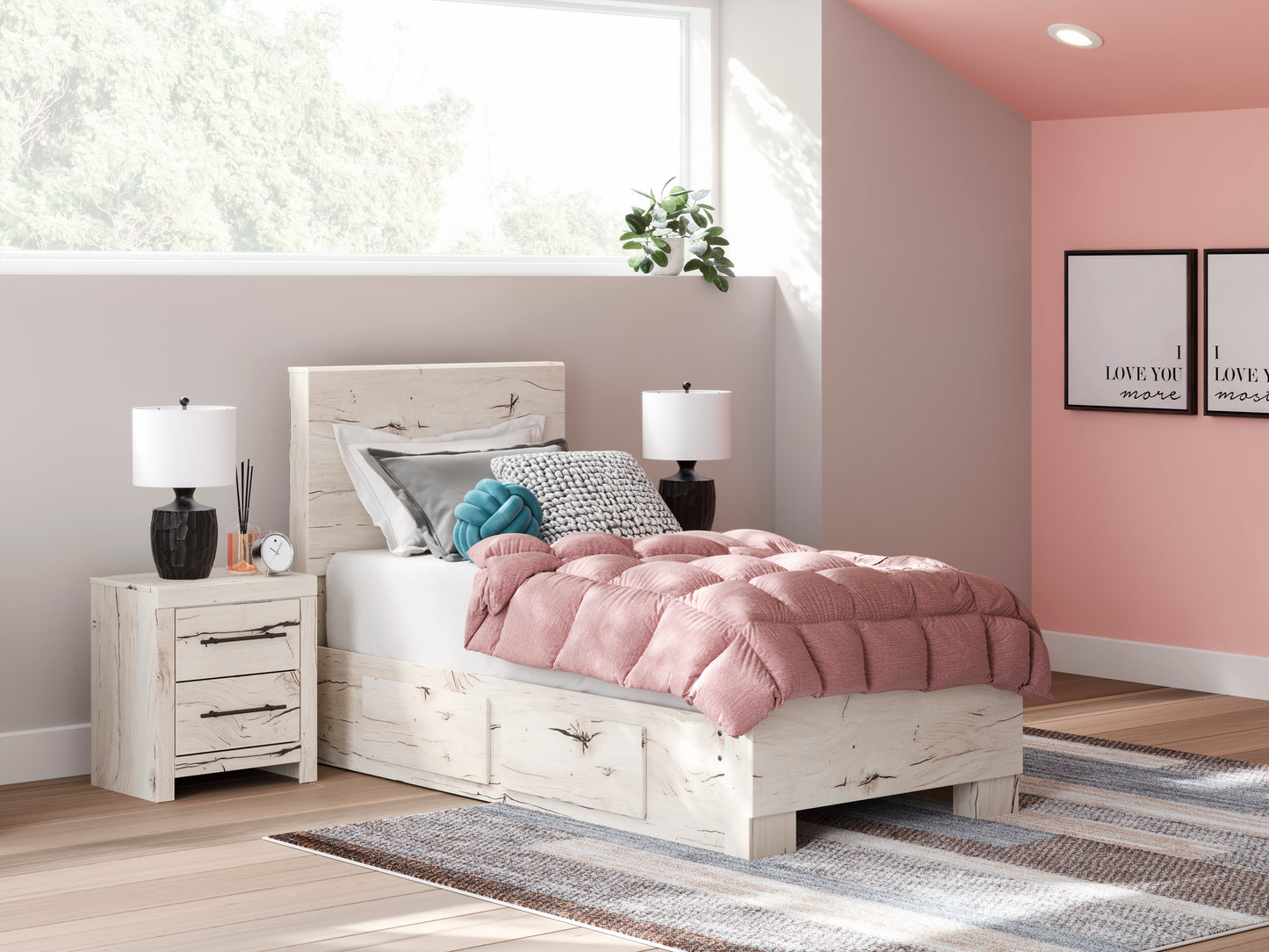Lawroy Panel Bed with Double Side Storage