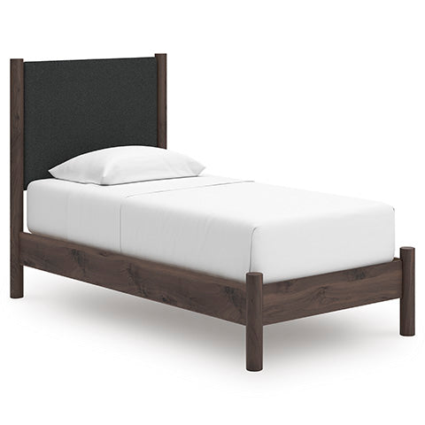 Cadmori Twin Panel Bed Brown