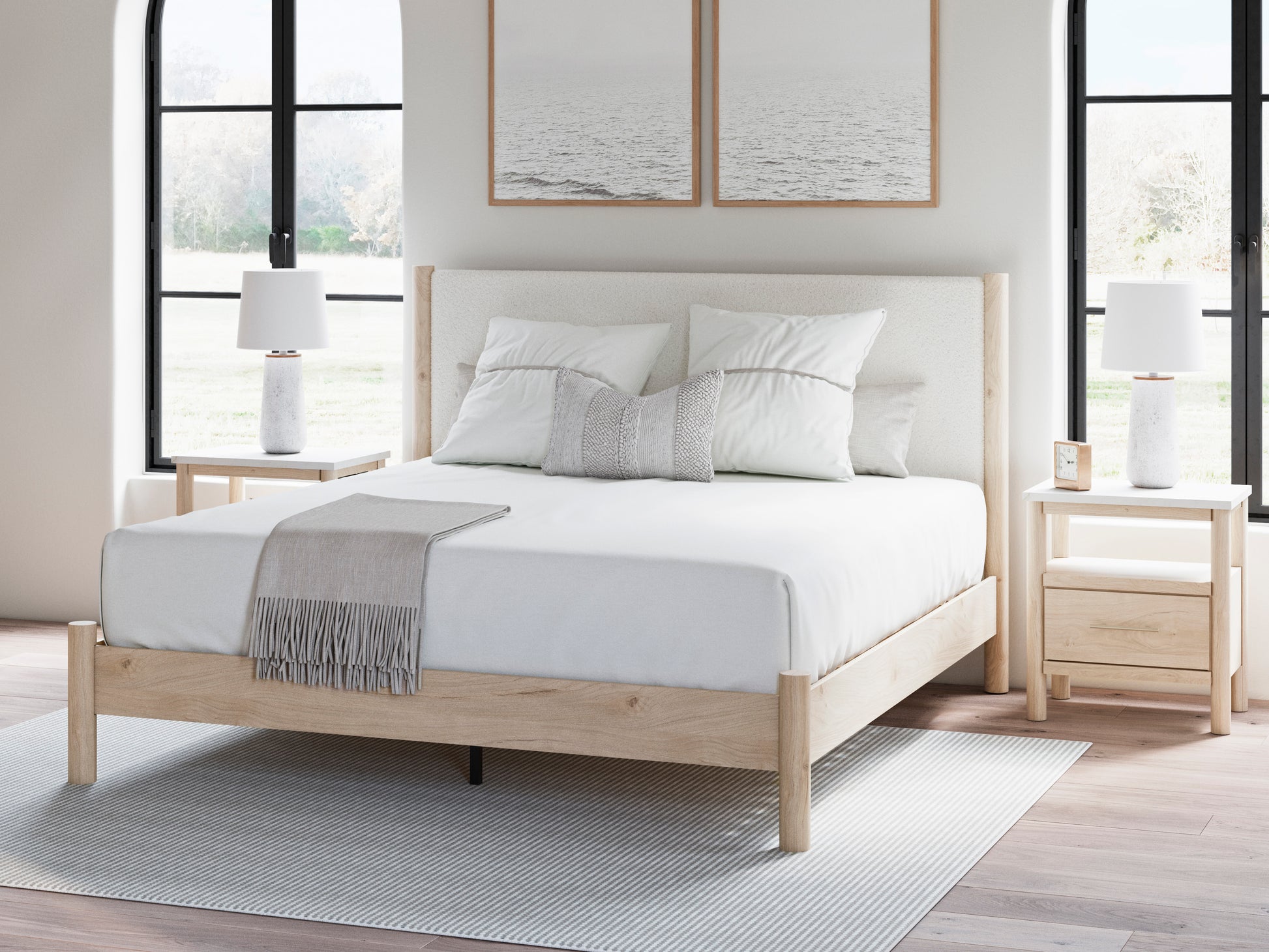 Ashley Cadmori Upholstered Panel Bed