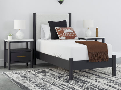 Cadmori Twin Panel Bed Black