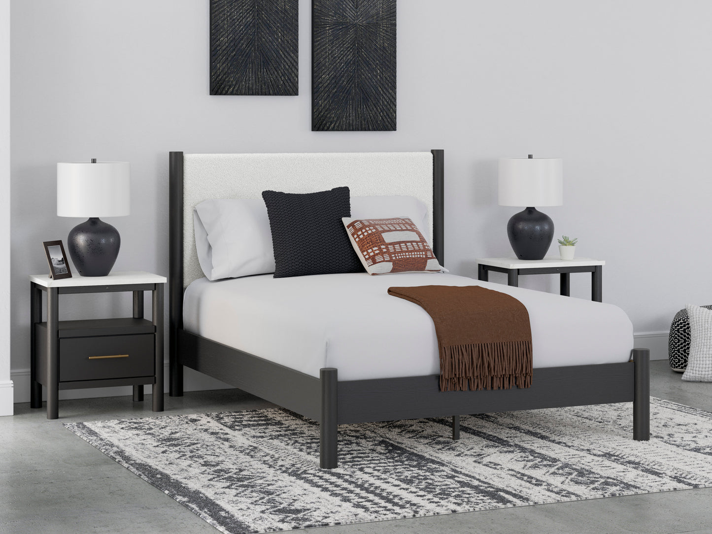 Ashley Cadmori Upholstered Panel Bed