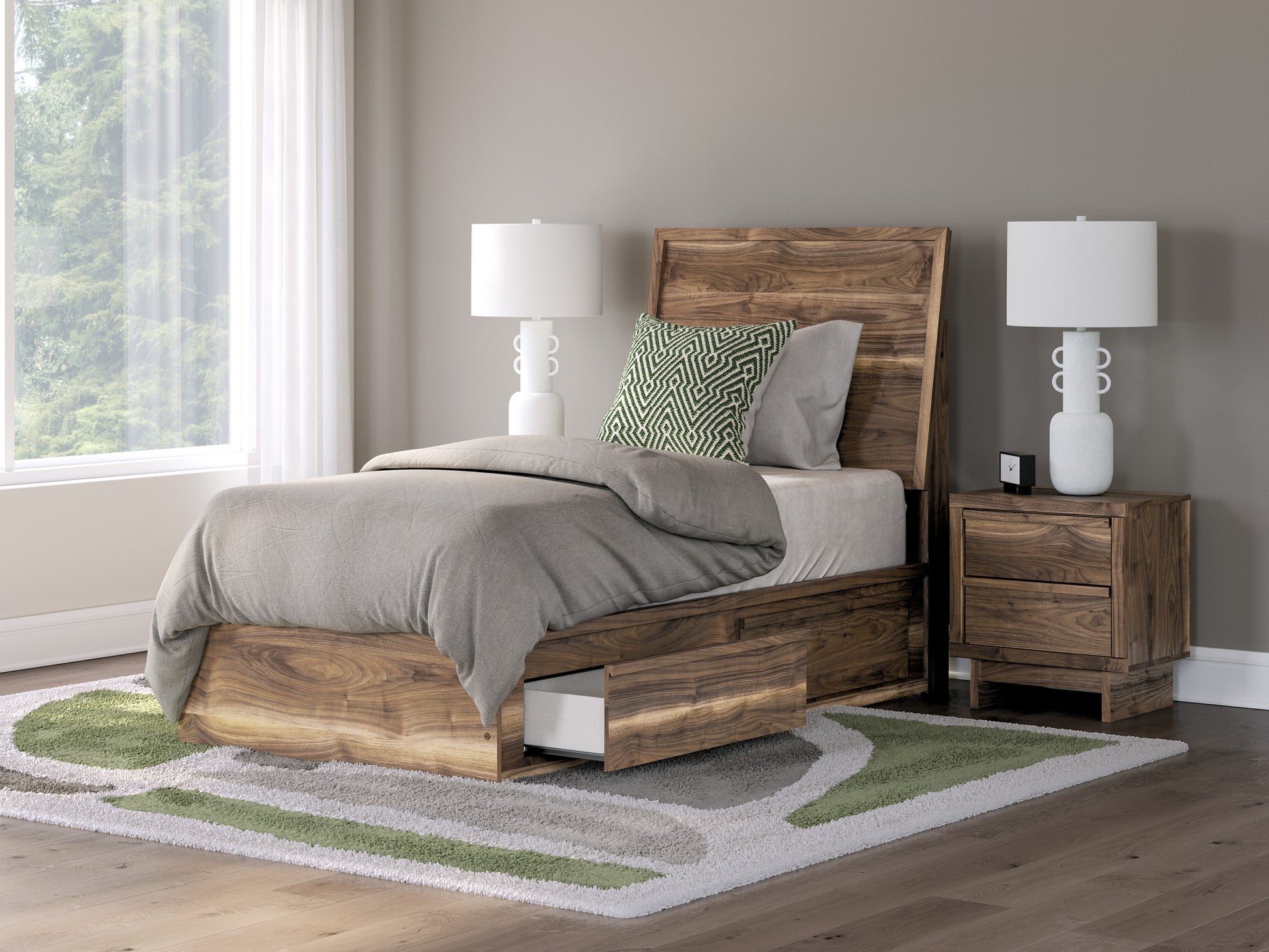 Zadilyn Panel Bed with Double Side Storage