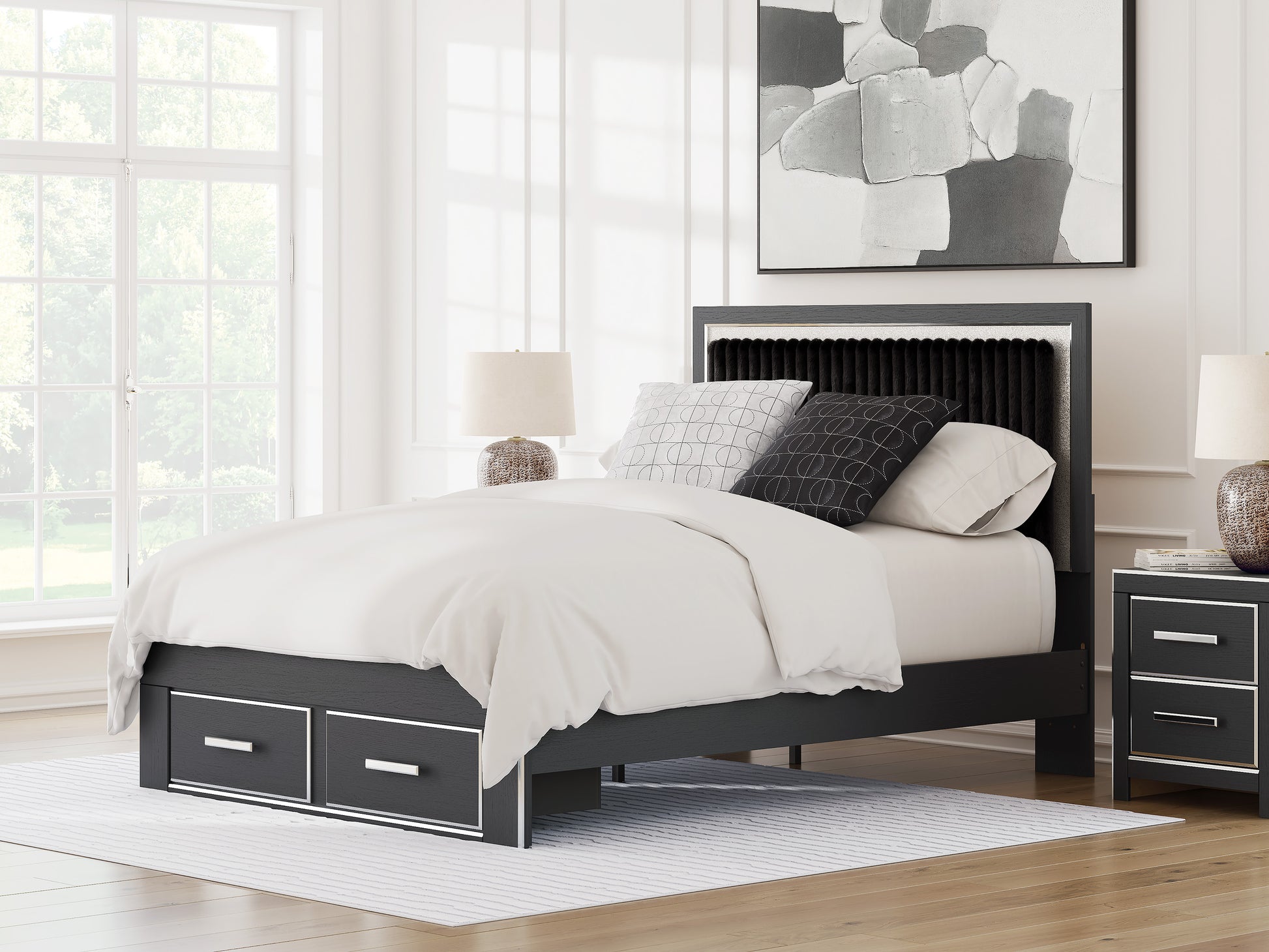 Birmonton Upholstered Panel Storage Bed