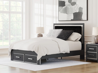 Birmonton Upholstered Panel Storage Bed