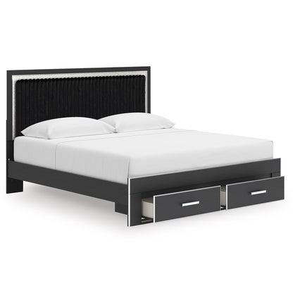 Birmonton Upholstered Panel Storage Bed