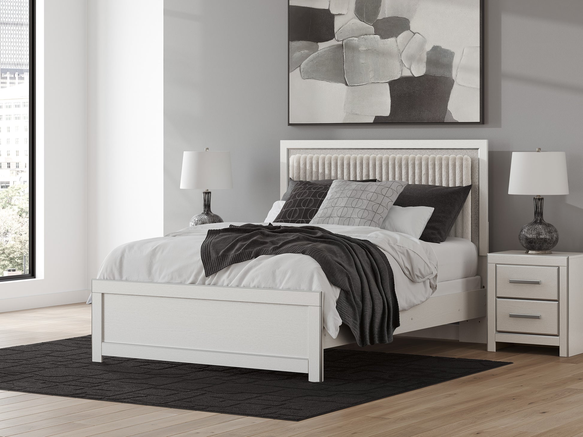 Birmonton Upholstered Panel Platform Bed