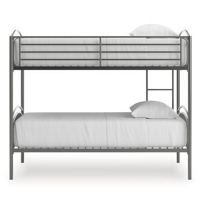 Hilletran Twin over Twin Bunk Bed with Ladder