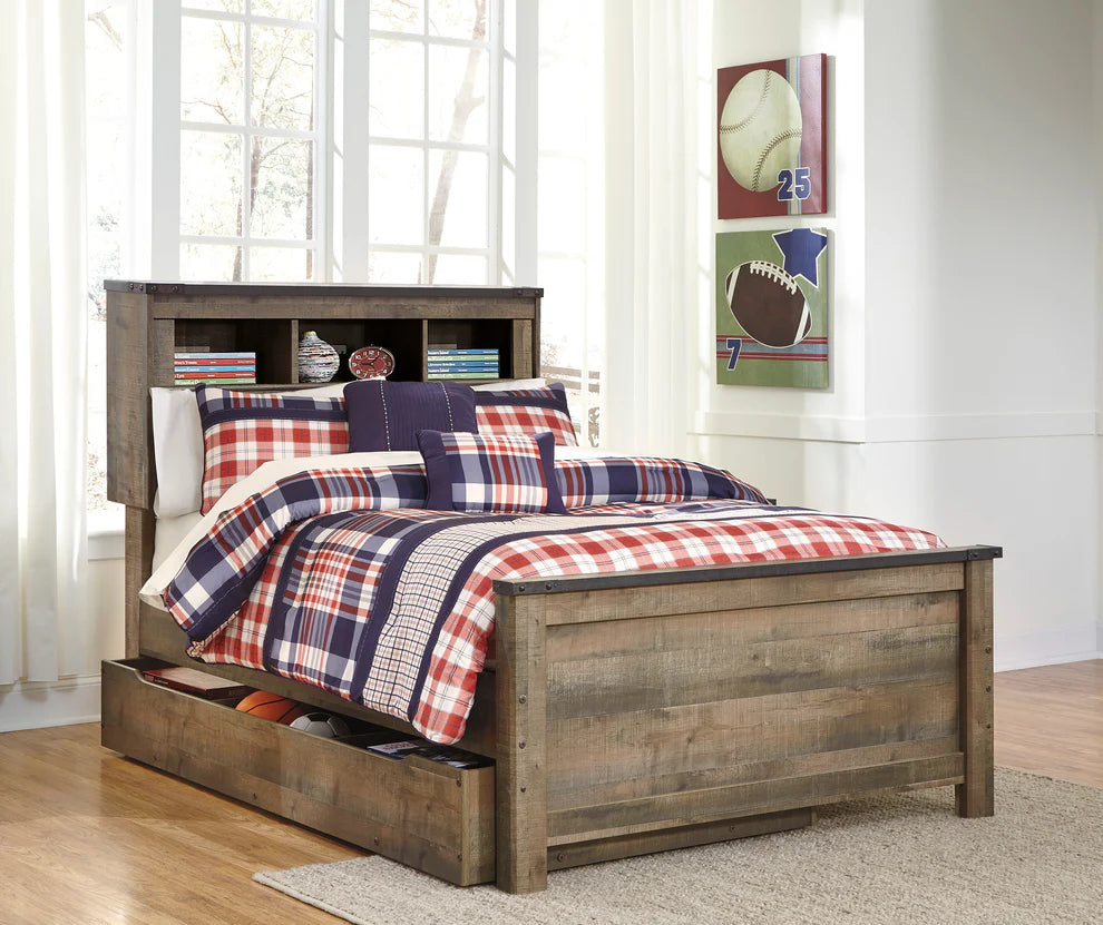 Trinell Full Bookcase Bed with Storage