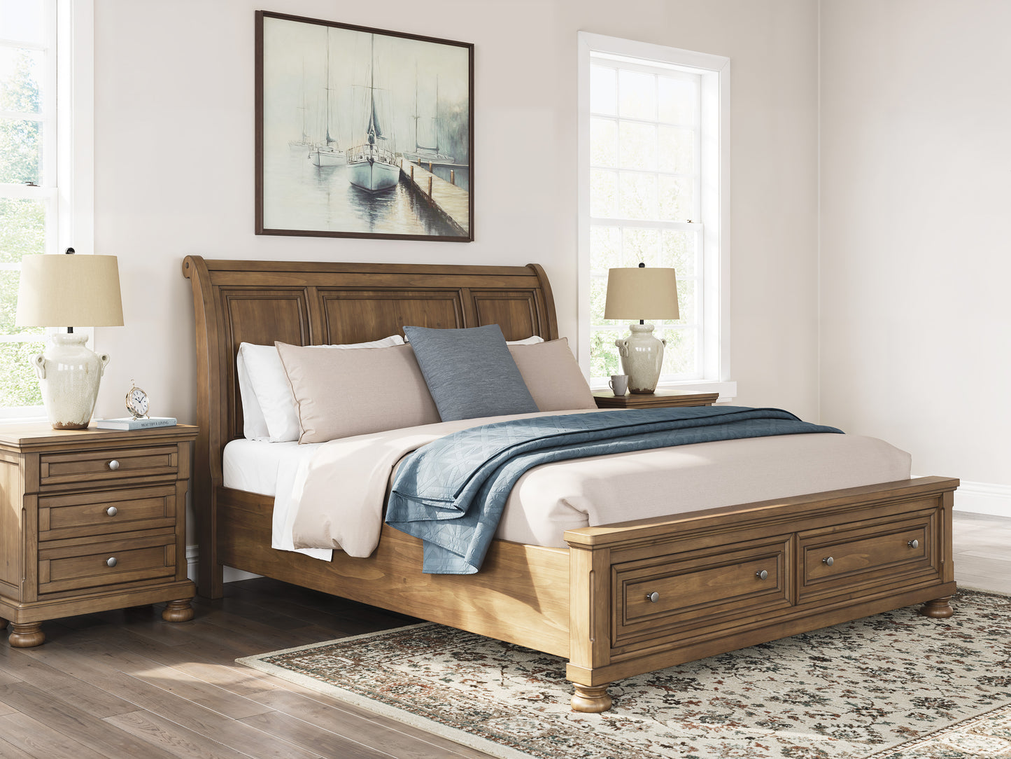 Vandenmore Storage Sleigh Bed