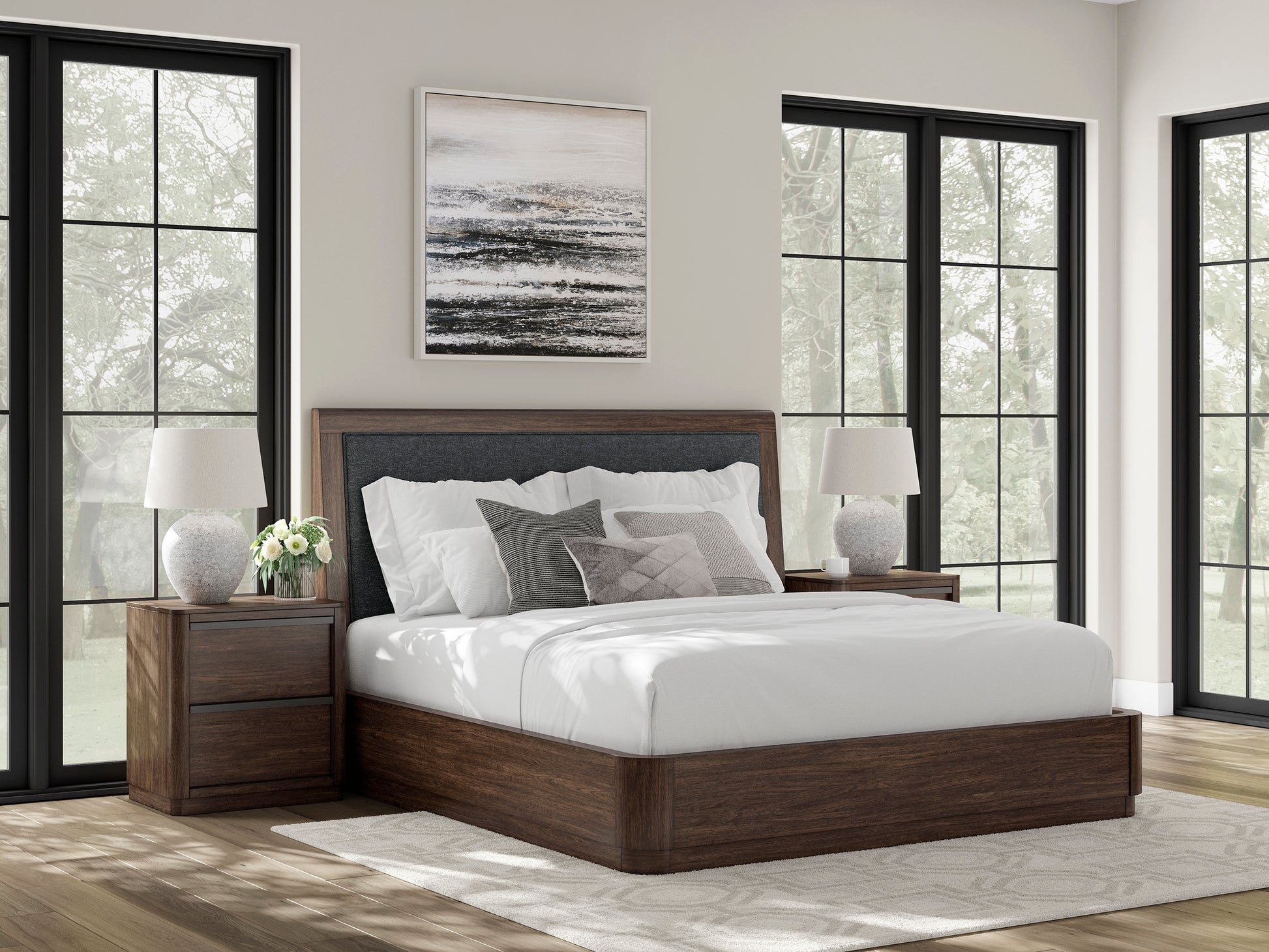 Kendamor Upholstered Panel Bed