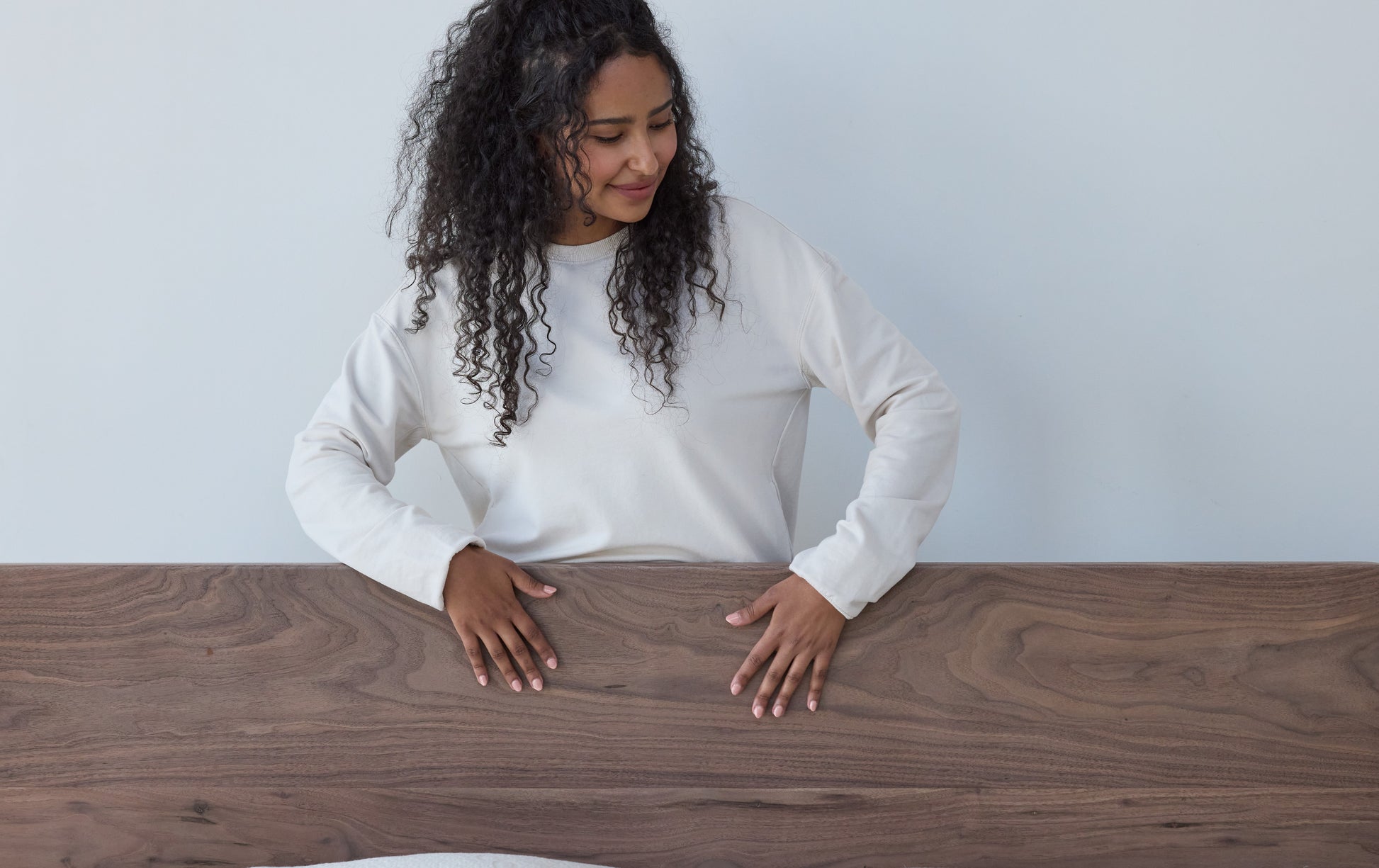 Avocado Walnut City Bed Frame with Headboard