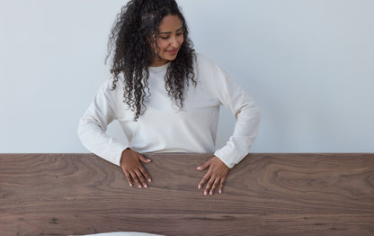 Avocado Walnut City Bed Frame with Headboard