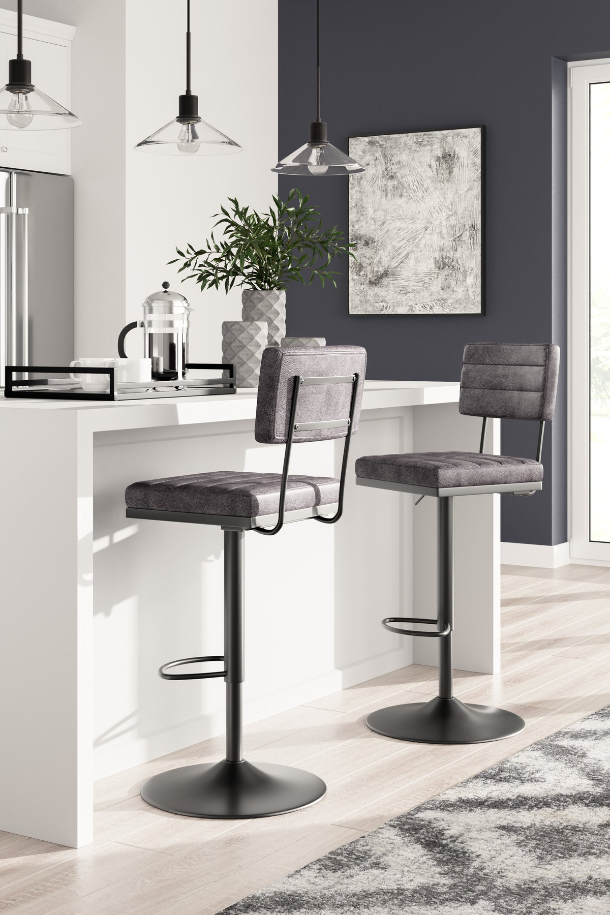 Ashley Strumford Tall Swivel Barstools (Set of 2)