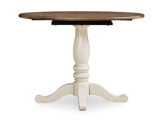 Mellintine Round Drop Leaf Dining Table
