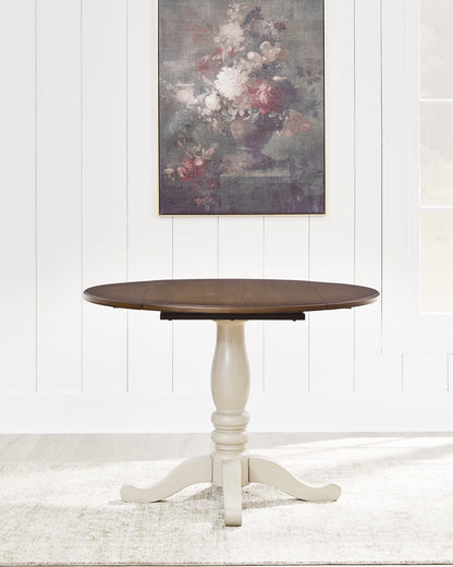 Mellintine Round Drop Leaf Dining Table