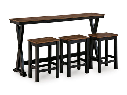 Wildenauer 4-Piece Counter Height Dining Set
