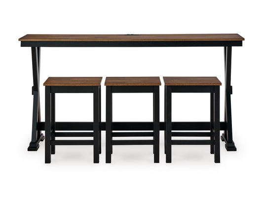 Wildenauer 4-Piece Counter Height Dining Set