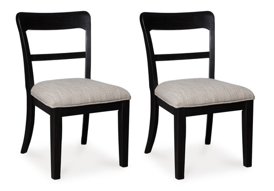 Chadworth Dining Upholstered Side Chair (Set of 2) Black