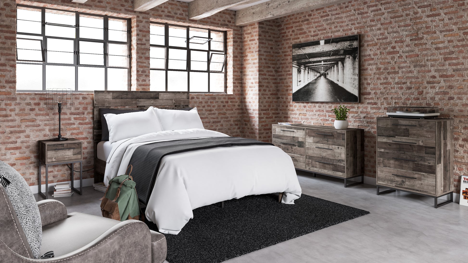 Neilsville Panel Platform Bed