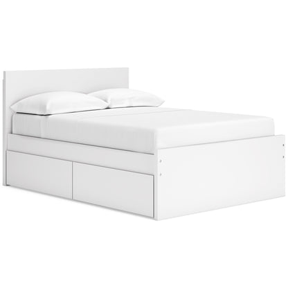Onita Full Panel Platform Bed with 1 Side Storage