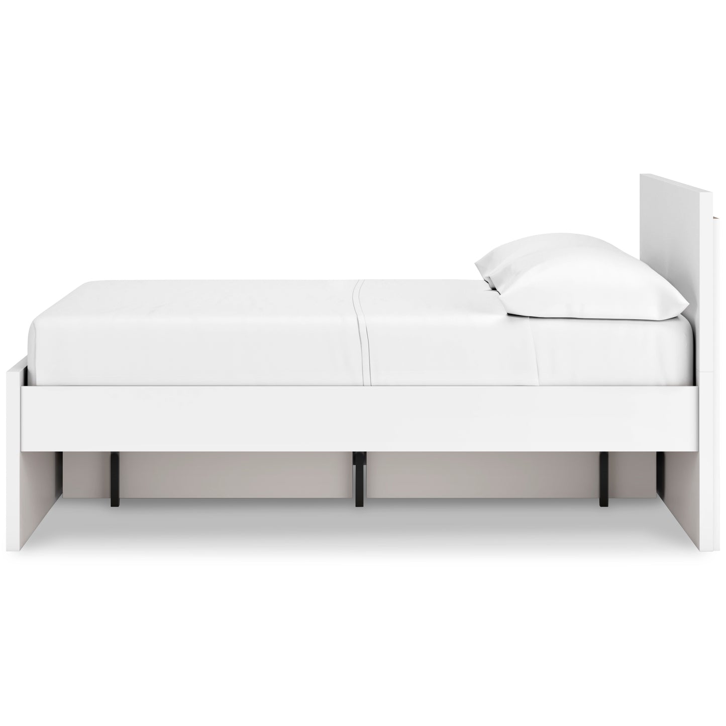 Onita Full Panel Platform Bed with 1 Side Storage