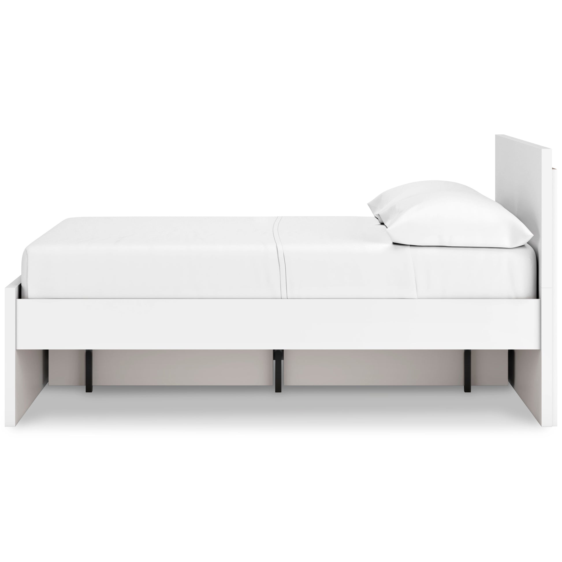 Onita Full Panel Platform Bed with 1 Side Storage